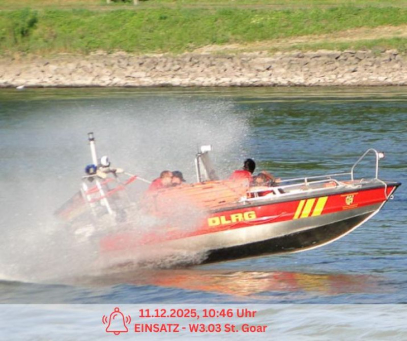 W3.03 Person in fließendem Gewässer bei St. Goar am 11.12.2025
